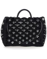 Rabanne - Handbag With Weaving And All-Over Disc Details - Lyst