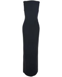 Solace London - Long Dress With Square Neckline And Cut Out On The Back - Lyst