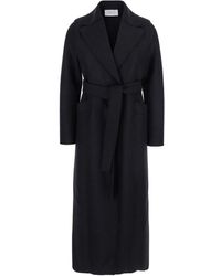 Harris Wharf London - Cappotto Con Cintura E Revers Classici Ampi - Lyst