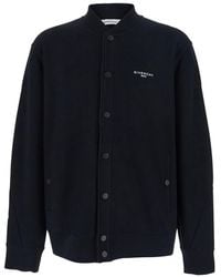 Givenchy - Varsity Jacket With Bomber Collar And Logo Lettering On The Front - Lyst
