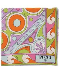 PUCCI - Foulard Quadrato Con Stampa Geometrica All-Over - Lyst