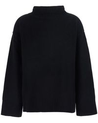 Soft Goat - Boyfriend Turtleneck Sweater With High Collar And Long Sleev - Lyst