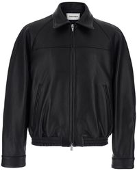 Tonywack - Jacket With Classic Collar And Two Zip Pockets On The F - Lyst