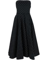 Dolce & Gabbana - Calf-Lenght Circle Dress With Polka Dots Print - Lyst