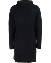 P.A.R.O.S.H. - Turtleneck Midi Dress - Lyst