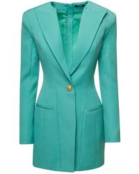 Balmain - Light Tailored Blazer Dress With Padded Shoulders - Lyst