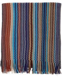 Missoni - Scarf With Zigzag Motif And Fringed Hem - Lyst