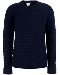 Bottega Veneta - Sweater With Round Neck And Woven Motif - Lyst