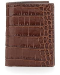 Tom Ford - Folded Card Holder With Embossed Crocodile Effect - Lyst