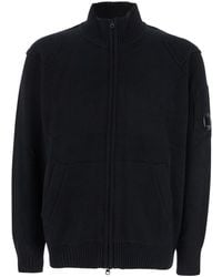 C.P. Company - Jacket With High Neck And Logo Plaque On The Sleeve - Lyst