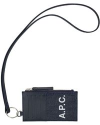 A.P.C. - 'Axelle' Card-Holder With Contrasting Logo Print - Lyst