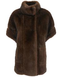 VALENTINI 1972 - Jacket With High Collar And Hidden Closure - Lyst