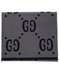 Gucci - Scarf With Jacquard Gg Motif - Lyst