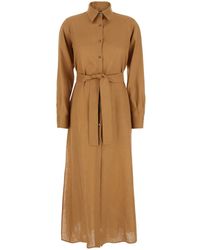 Le Plain - Dress With Classic Collar And Adjustable Skirt - Lyst