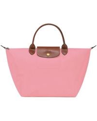 Longchamp - 'M Le Pliage Original' Shoulder Bag With Embossed Logo - Lyst