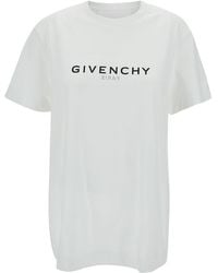 Givenchy - Crewneck T-Shirt With Contrasting Logo Print - Lyst