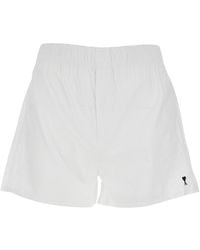 Ami Paris - Shorts With Elasticated Waist And Adc Logo On The Fron - Lyst