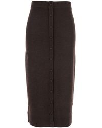 Victoria Beckham - Skirt With Button Fastening - Lyst