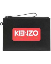 KENZO - Pochette Con Stampa Logo - Lyst