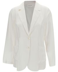 P.A.R.O.S.H. - Single-Breasted Jacket With Mother-Of-Pearls Buttons - Lyst