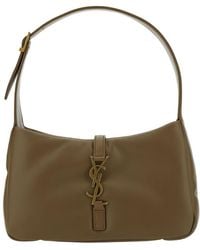 Saint Laurent - 'le 5 À 7 Padded' Shoulder Bag With Logo Detail In Padded Leather - Lyst