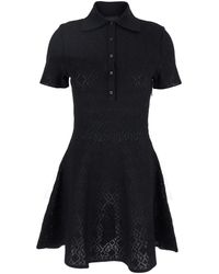 Givenchy - Abito Con Colletto Stile Polo E Ricamo Logo All-Over - Lyst