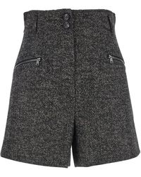Max Mara - Virgin Wool Blend Shorts - Lyst