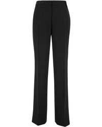 Plain - Straight Pants With Concealed Closure - Lyst