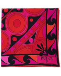 PUCCI - Foulard Quadrato Con Stampa Geometrica All-Over - Lyst
