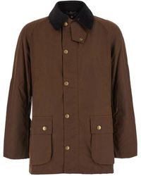 Barbour - Ashby Continuous Coated Jacket With Collar, Long Sleeves And F - Lyst