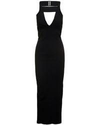Rick Owens - Maxi Dress With Cut-Out - Lyst