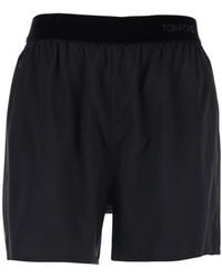 Tom Ford - Shorts With Elastic Waist With Logo Lettering - Lyst