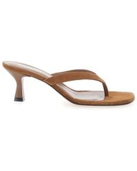 Semicouture - Thong Sandals With Kitten Heel - Lyst