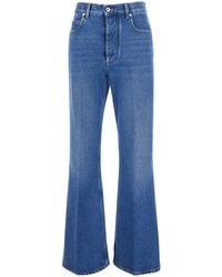 Bottega Veneta - Jeans With Logo Patch On The Back And Flared Leg - Lyst