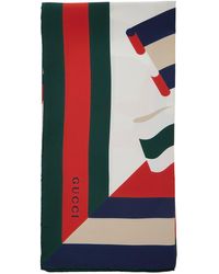 Gucci - Foulard Con Stampa Equestre All-Over - Lyst