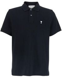 Ami Paris - Polo Shirt With Ami De Coeur Logo Embroidered On The F - Lyst