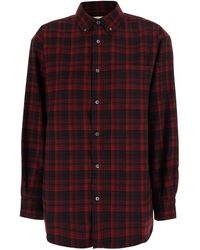 DUNST - Shirt With Button-Down Collar And All-Over Check Motif - Lyst