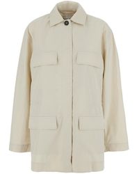 TOTEME - Collared Drawstring Jacket Organic Cotton - Lyst
