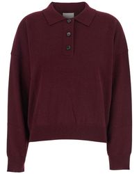 Allude - Polo Shirt With Classic Collar And Ribbed Trims - Lyst