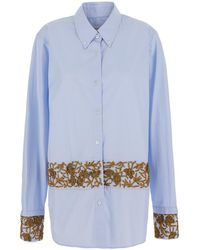 Dries Van Noten - Shirt Cheers With Long Sleeves And V-Neck - Lyst