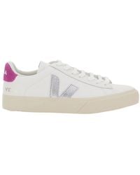 Veja - Sneaker 'Campo' Con Tallone A Contrasto Con Logo Lettering E Patc - Lyst