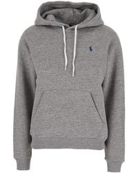 Polo Ralph Lauren - Felpa Con Cappuccio Con Coulisse E Ricamo Cavallino - Lyst