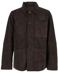 Sebago - Jacket 'Camoscio' With Leather Front Closure - Lyst