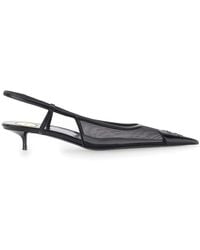 Saint Laurent - 'Gaspar' Pointed Pumps With Elastic Strap - Lyst