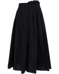 MSGM - Skirt, Pleated Cotton - Lyst