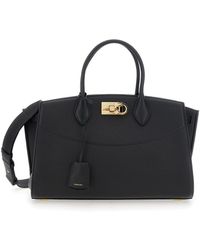 Ferragamo - Borsa A Mano Con Tracolla Regolabile E Removibile E Chiusura - Lyst