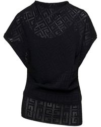 Givenchy - Top With Draped Neckline - Lyst