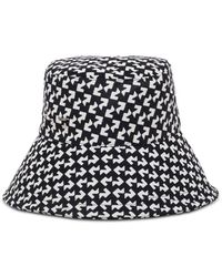 Off-White c/o Virgil Abloh Printed Wool Blend Bucket Hat With Logo - Black