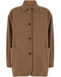 ジャケット MAX MARA TIROLO SHIRT JACKET Max Mara Wool Blend Jacket - Tirolo White – LOZURI®