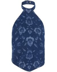 Pinko - Top Urlo Light Denim - Lyst